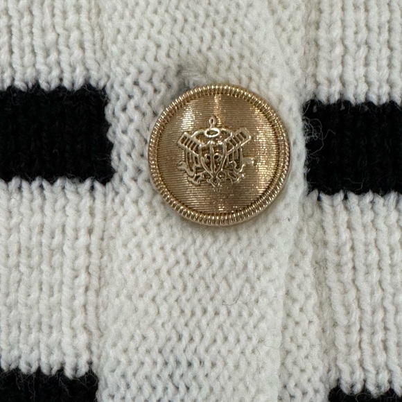 NWT JESSICA SIMPSON Black & White Stripe Long Sleeve Cardigan Size Xs - Picture 6 of 11